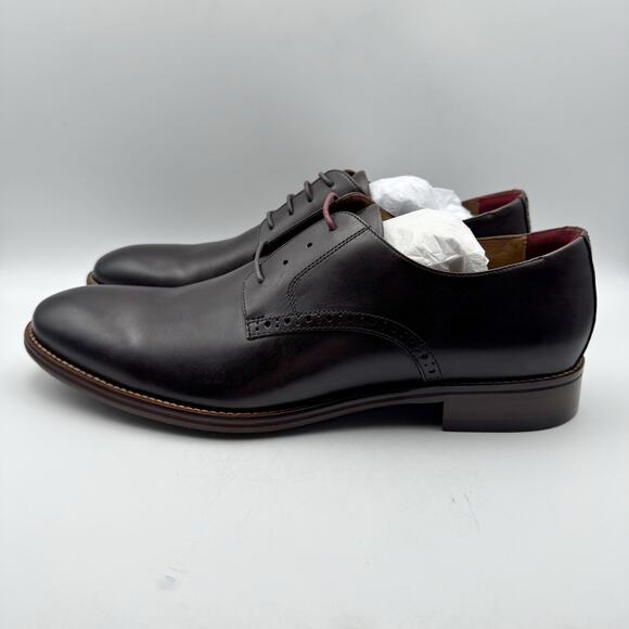 JOHNSTON & MURPHY Mens Conard 2.0 Dress Shoes US 13D Mahogany Brown Leather NIB - Picture 7 of 12
